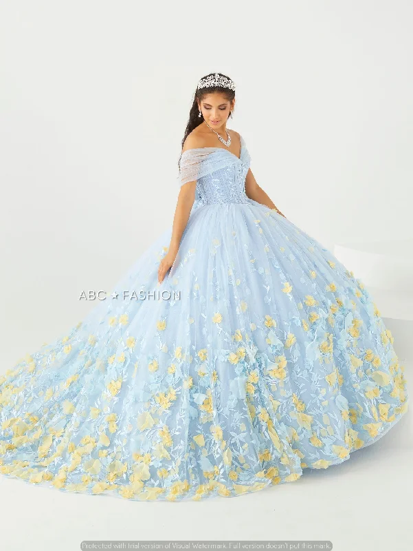 3D Floral Quinceanera Dress by House of Wu 26013