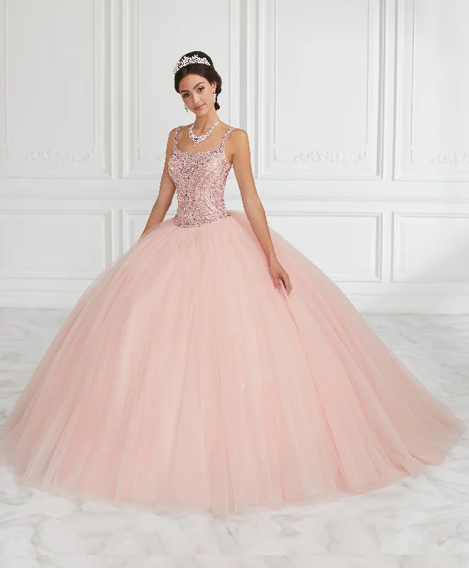 Beaded Sleeveless Tulle Quinceanera Dress by House of Wu 26943