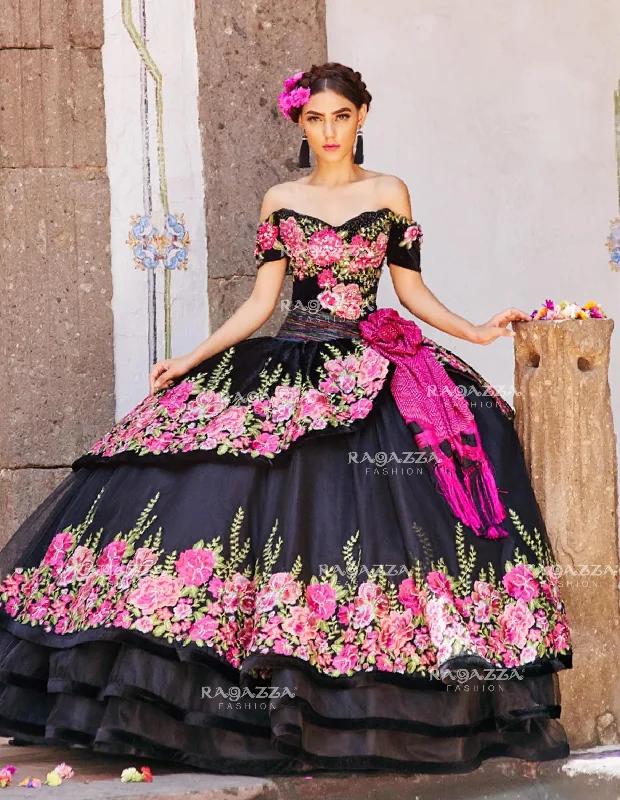 Floral Charro Quince Dress by Ragazza MV15-115