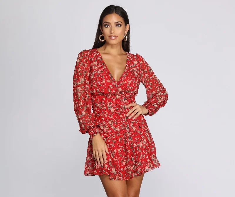 Flowy Floral Mini Dress