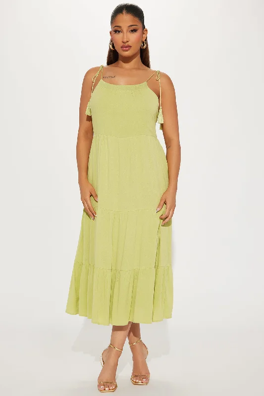 Hailey Midi Dress - Green