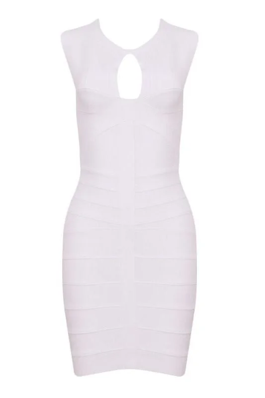 Kia Bandage Dress - Pearl White