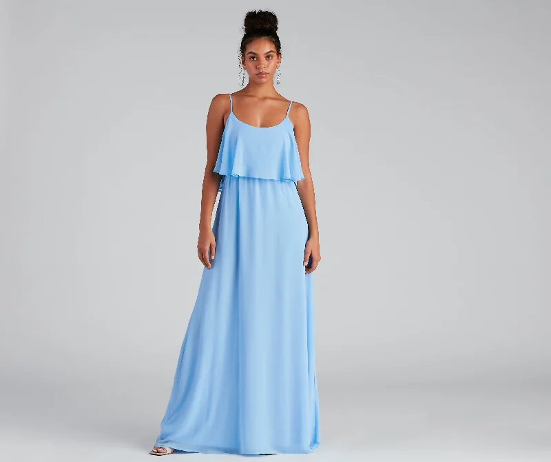 Mailyn Chiffon Ruffled Formal Dress