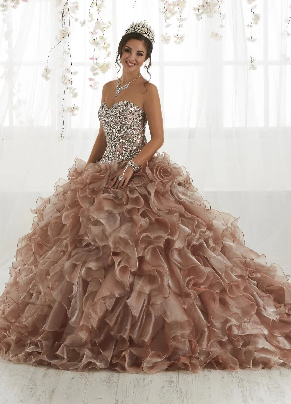 Ruffled Strapless Quinceanera Dress by House of Wu 26924