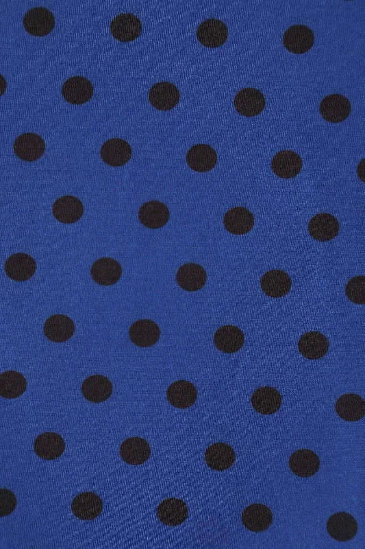 Scarlette Royal Blue & Black Polka Dot Midi Dress