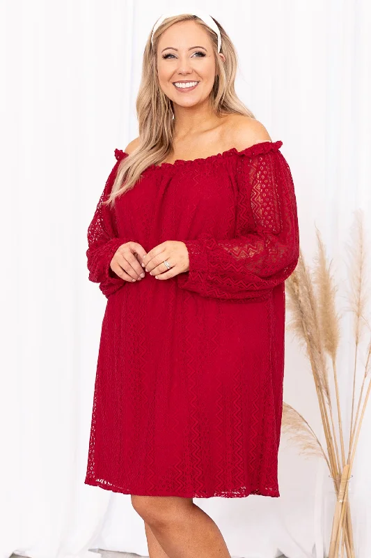 Beach Date Night Dress, Red