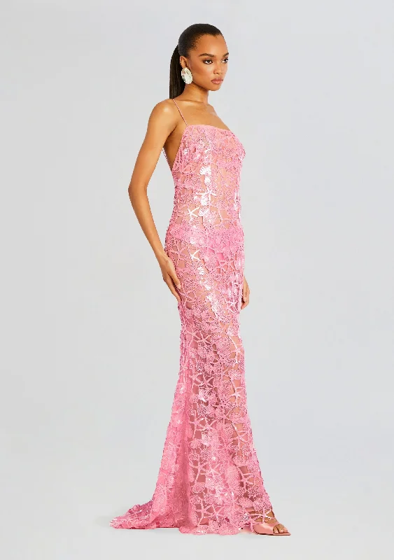 Delaina Sequin Lace Dress