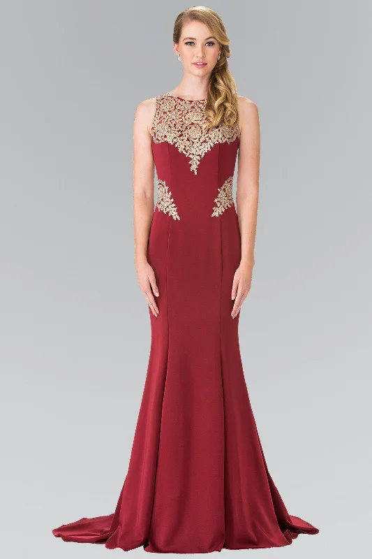 Long Sleeveless Embroidered Dress by Elizabeth K GL2312