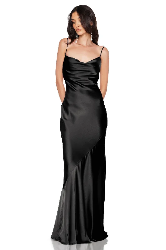 Nookie Entice Drape Gown - Black