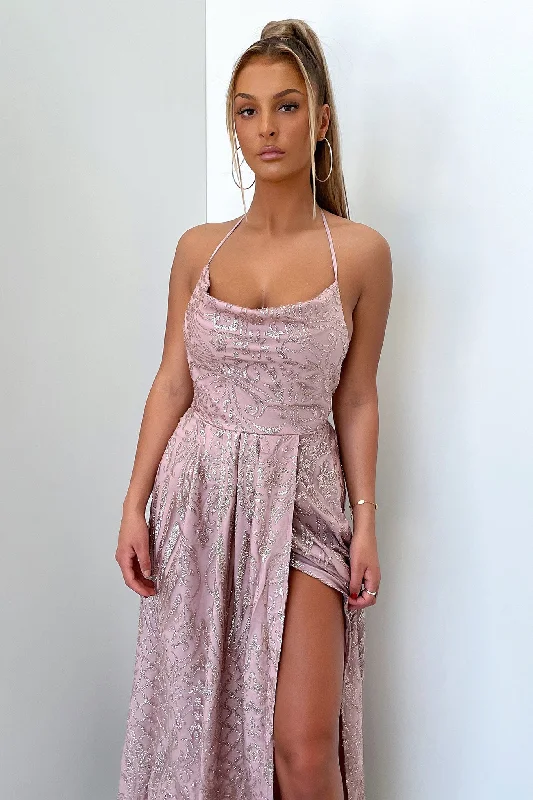 Samara Maxi Dress - Rose Gold sequin