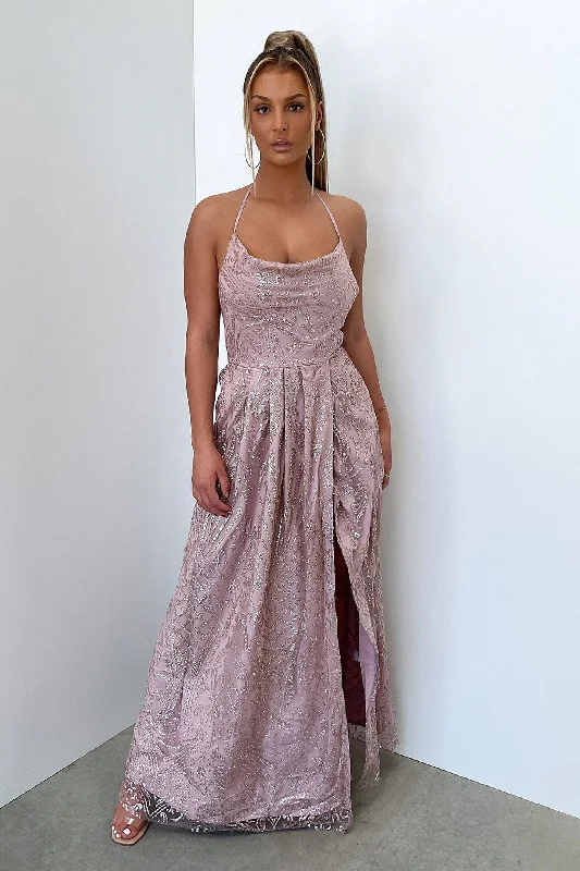 Samara Maxi Dress - Rose Gold sequin