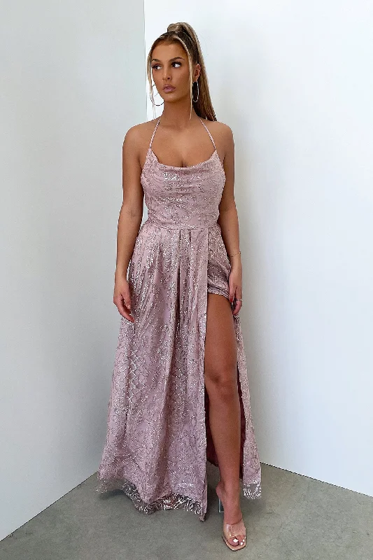 Samara Maxi Dress - Rose Gold sequin