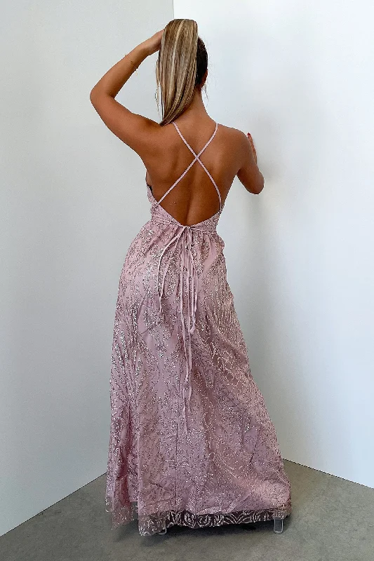 Samara Maxi Dress - Rose Gold sequin