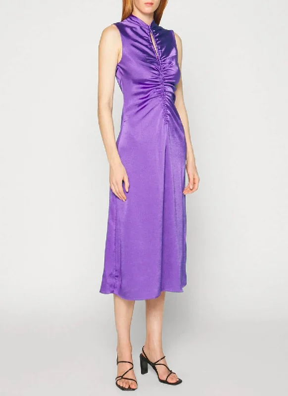 1240072 Sleeveless Satin Dress *Last Piece