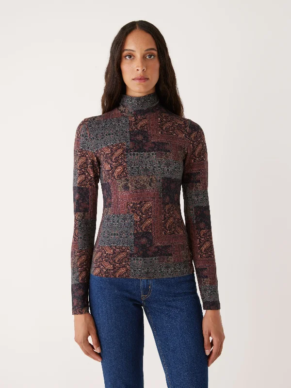 The Essential Long Sleeve Mockneck in Elderberry