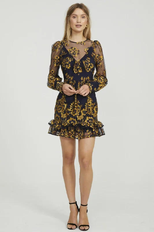 Bonnie Long Sleeve Mini Lace Dress