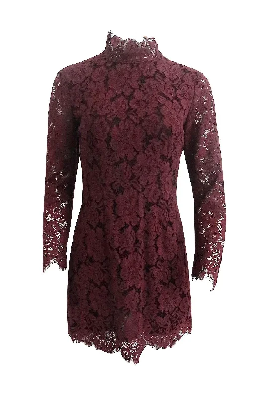 Eggplant Purple Lace Dress