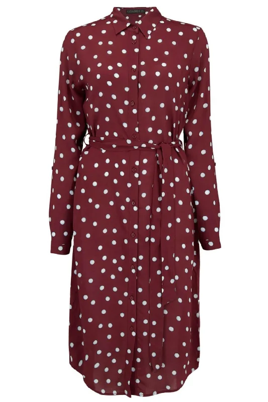 Reva Brit Pop Polka Shirt Dress