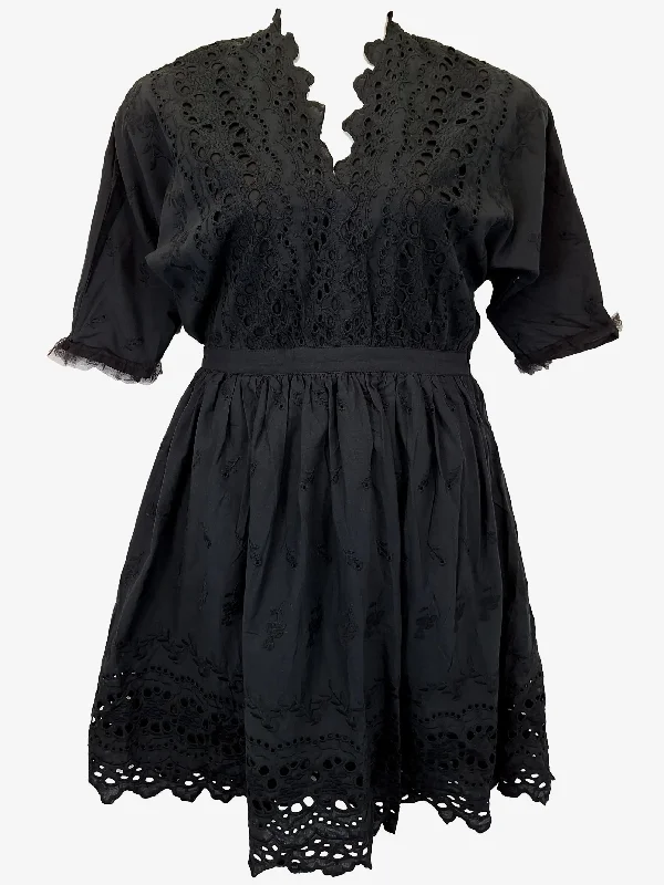 Belle & Blossom Midnight Broderie Mini Dress Size M