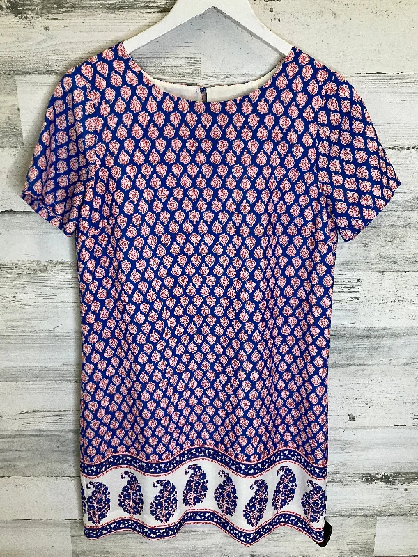 Blue & Orange Dress Casual Short J. Crew, Size S