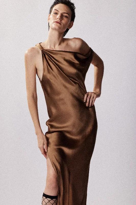 BM The Zaz Silk Gown - Wheat