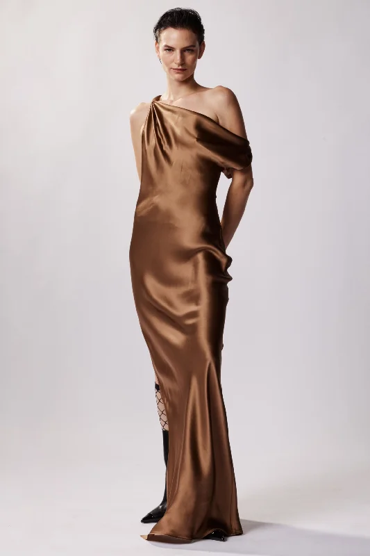 BM The Zaz Silk Gown - Wheat