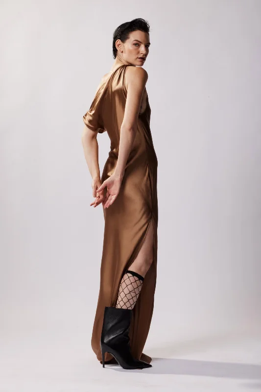 BM The Zaz Silk Gown - Wheat