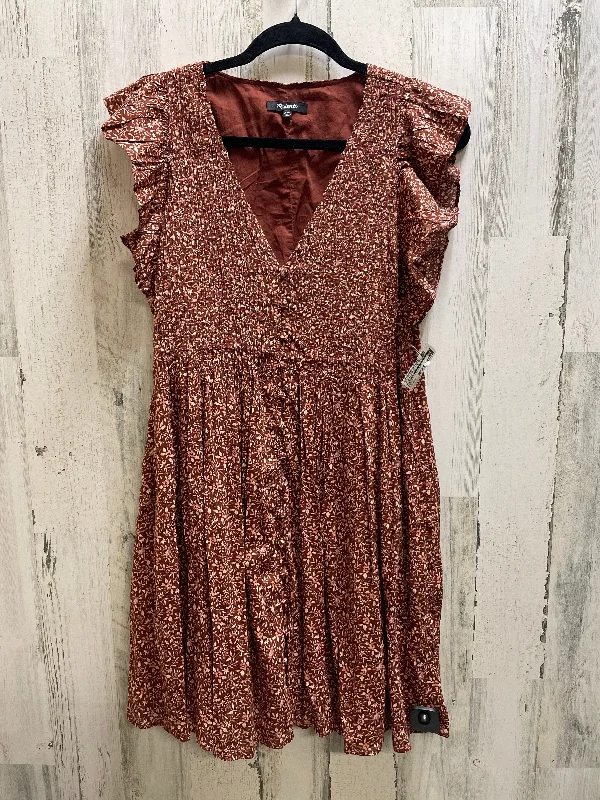 Brown Dress Casual Short Madewell, Size Xxs