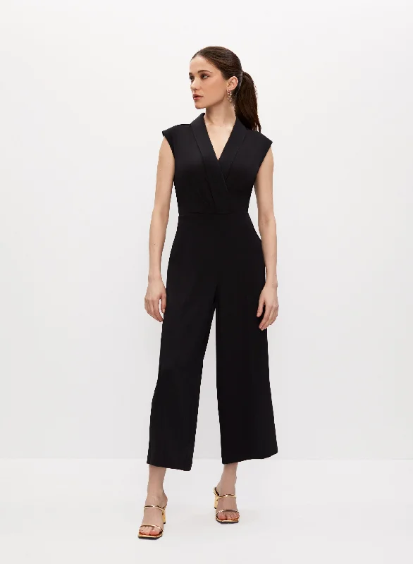 Cap Sleeve Wide Leg Jumpsuit