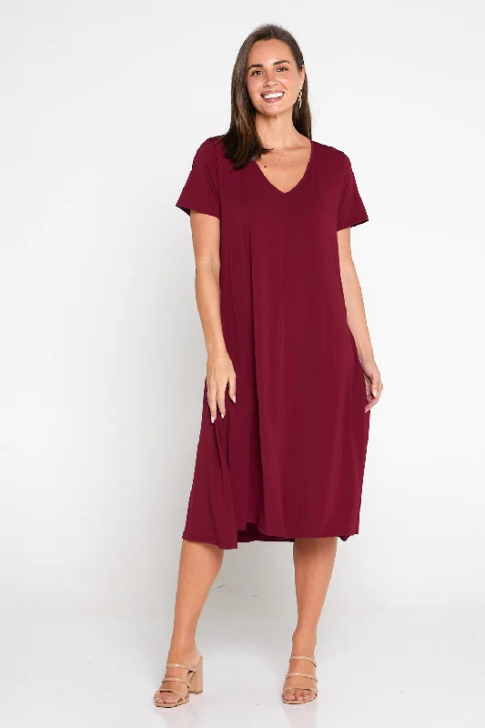 Christobel Dress - Burgundy