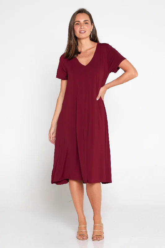 Christobel Dress - Burgundy