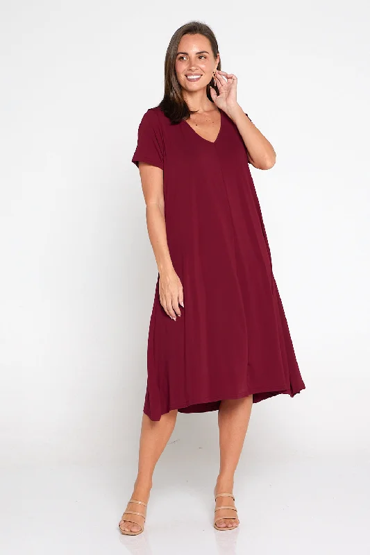 Christobel Dress - Burgundy