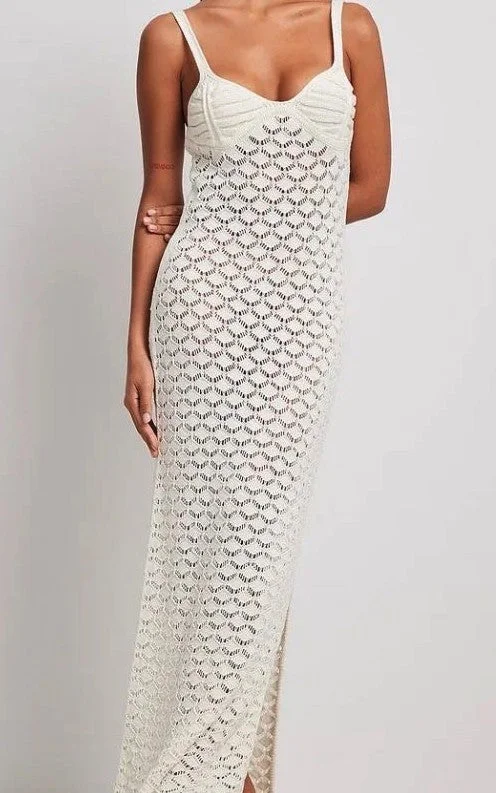 *Crochet Knitted Maxi Dress