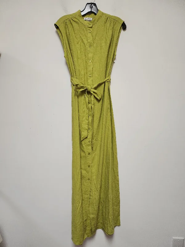 Dress Casual Maxi By Calvin Klein In Chartreuse, Size: S