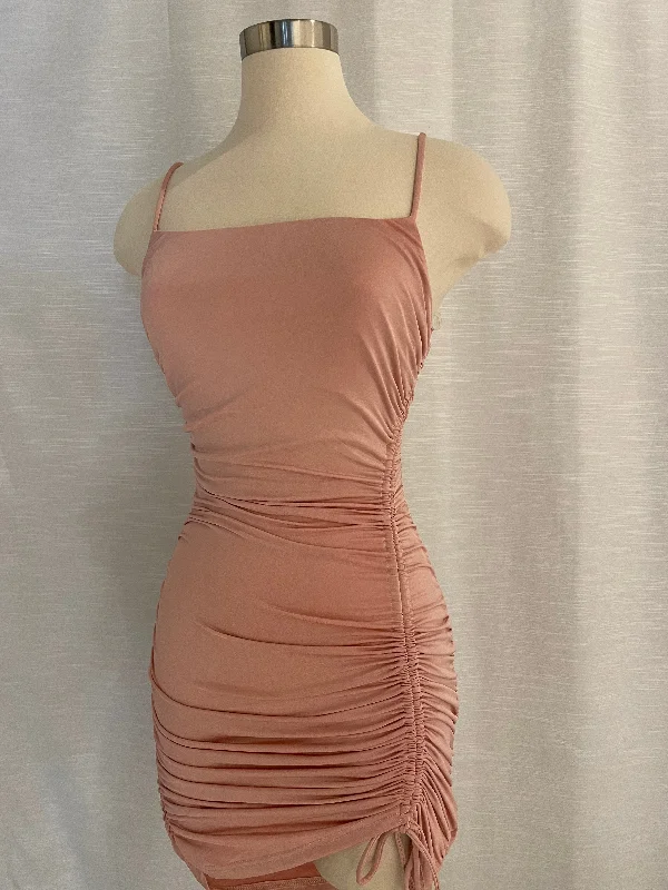 Dusty Rose Ruched Bodycon