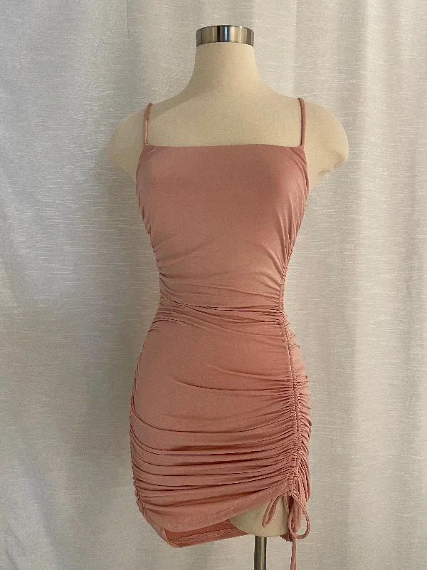 Dusty Rose Ruched Bodycon