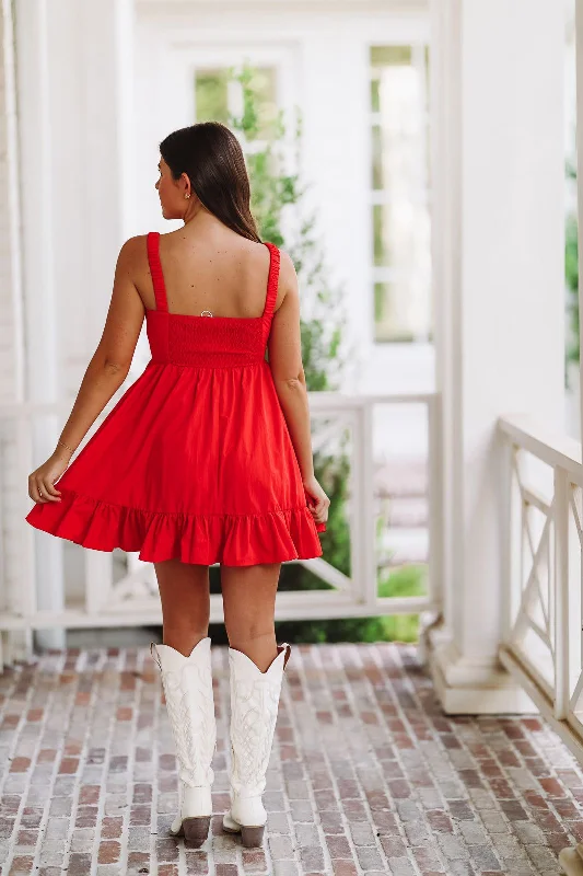 Find Your Love Mini Dress - Red