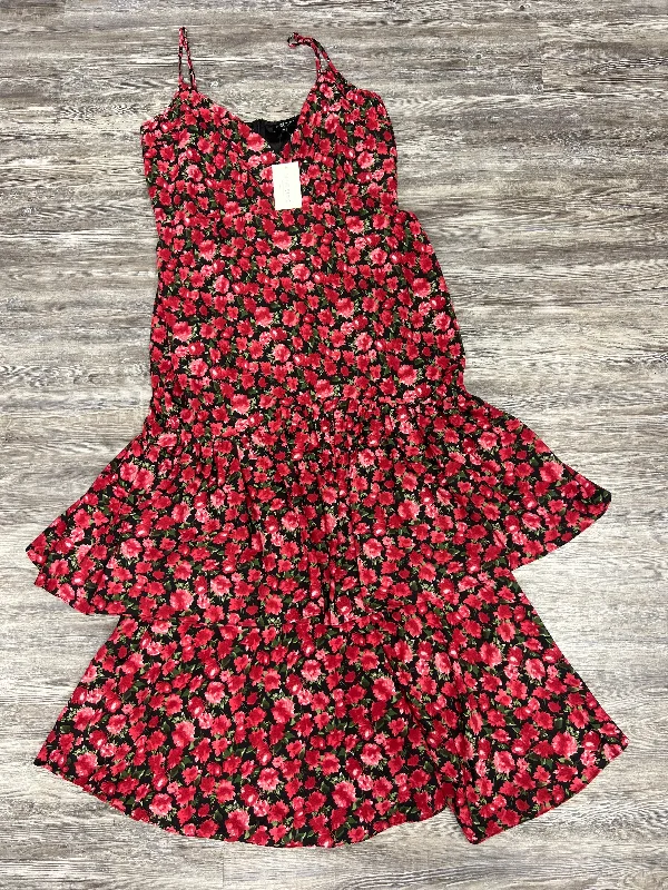 Floral Print Dress Party Long In The Style, Size 2x