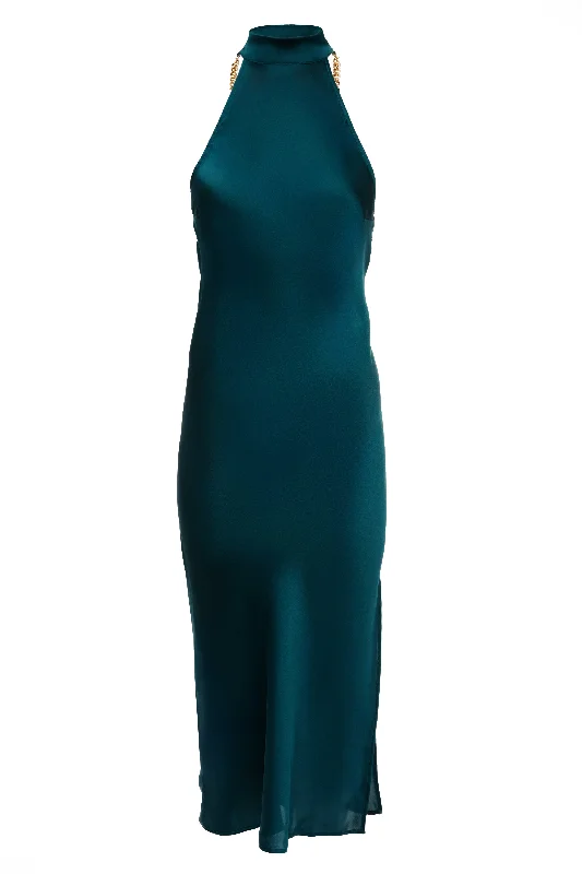 Florence Satin Dress (Emerald)