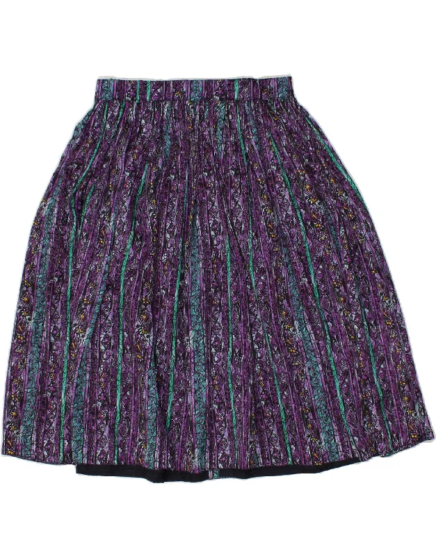 GERRY WEBER Womens Abstract Pattern A-Line Skirt EU 42 Large W30 Purple