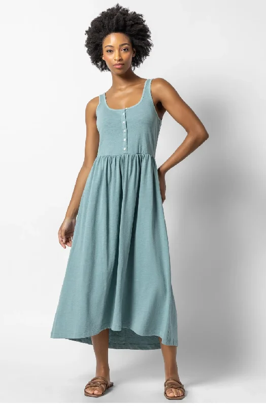 Hi-Low Maxi Tank Dress - Seagreen