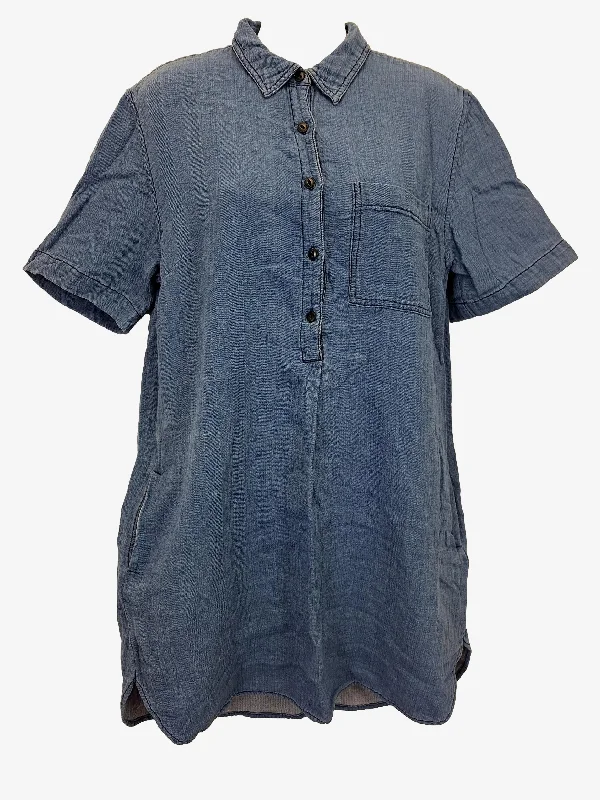 J Crew Chambray  Mini Shirt Dress Size M