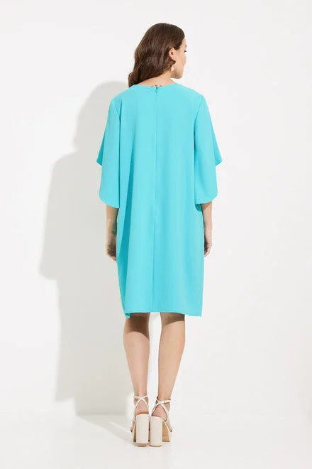 Joseph Ribkoff Draped Sleeves Shift Dress