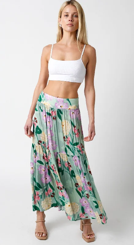 Justina Floral SKirt FINAL SALE