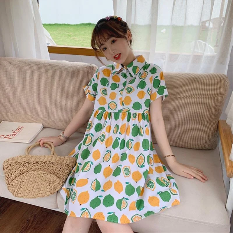 Kawaii Fruit Printed Short Sleeved Dress