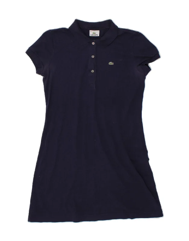 LACOSTE Womens Polo Dress Size 40 Medium Navy Blue Cotton