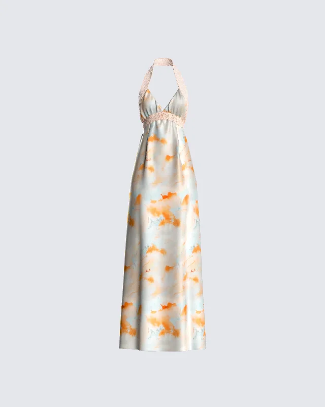 Landon Abstract Print Maxi Dress