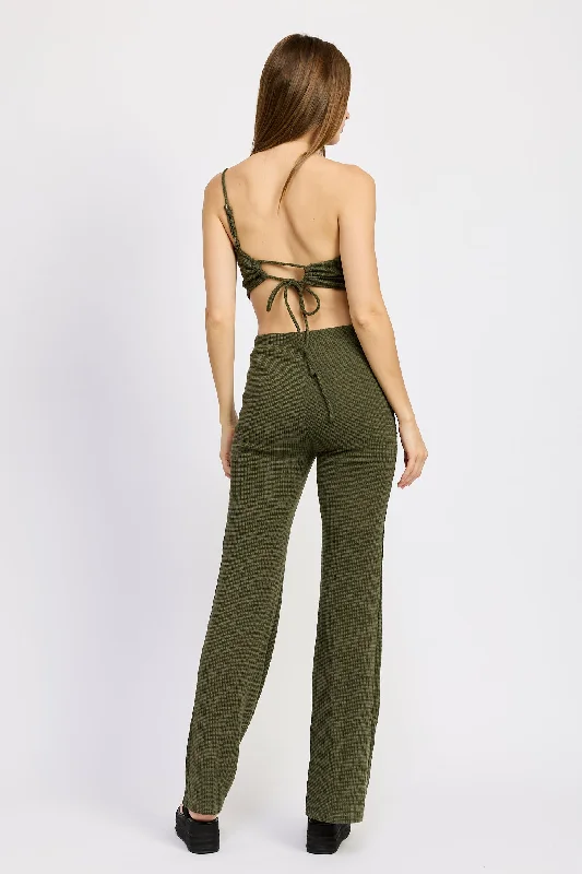 Lush Grove Jumpsuit Dark Olive