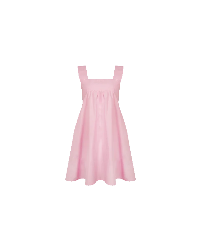 MARGIE TIE MINI DRESS PINK