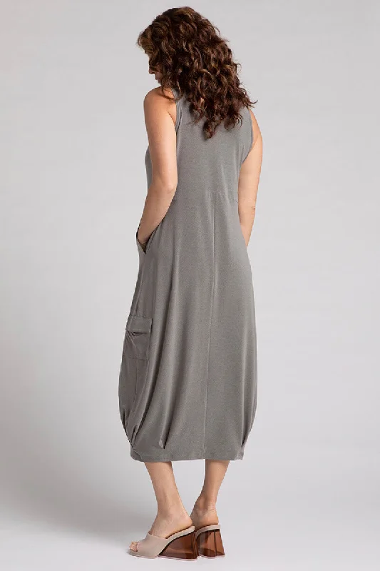 Nu Pleat Hem Tank Dress | Melange Sand